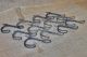 12 Old Twisted Wire Schoolhouse Coat Hooks Antique Country Farm Kitchen Tools Primitives photo 1