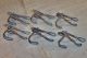 12 Old Twisted Wire Schoolhouse Coat Hooks Antique Country Farm Kitchen Tools Primitives photo 2