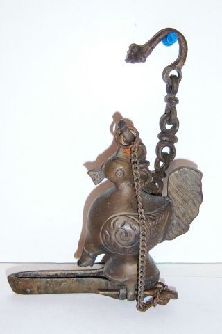 Antique Brass/bronze Hanging Bird Oil Fragrance Censer Islamic Persian Hindu photo