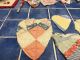 4 Primitive Hearts Vintage Cutter Quilts Various Sizes,  Colors,  Small Crafts Primitives photo 2