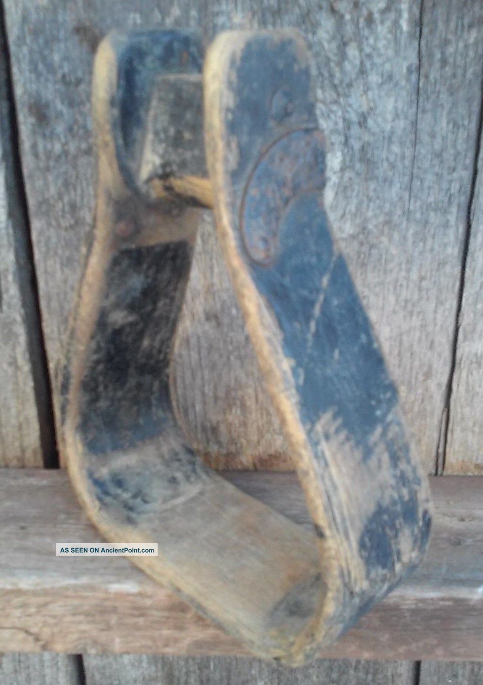 Vintage Rustic Wooden Horse Stirrup