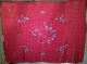Post 1940 Red Hand Embroidered Silk Panel From China Wwii Robes & Textiles photo 3