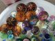 Huge Antique Victorian Czech Glass Buttons Dragonfly Vaseline Flower 41mm Buttons photo 1