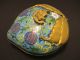 Antique Chinese Cloisonne Enamel Peach Form Box With Cover,  7 