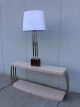Rare Laurel Brass And Walnut Modernist Tall Lamp Parzinger Era Mid-Century Modernism photo 4