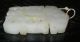 Antique Thick Chinese White Jade Plaque Pendant Bat Double Happiness Carving Necklaces & Pendants photo 3