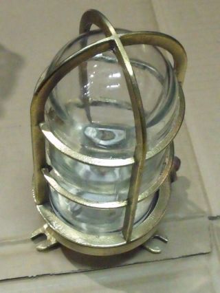 Rare Marine Vintage Brass Passage Light.  Mrine Vntage photo