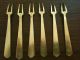 6 Antique Russian Silver 875 Cloisonne Gilded 24k Gold Washed Enamel Forks Russia photo 1