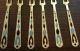 6 Antique Russian Silver 875 Cloisonne Gilded 24k Gold Washed Enamel Forks Russia photo 2