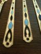 6 Antique Russian Silver 875 Cloisonne Gilded 24k Gold Washed Enamel Forks Russia photo 4