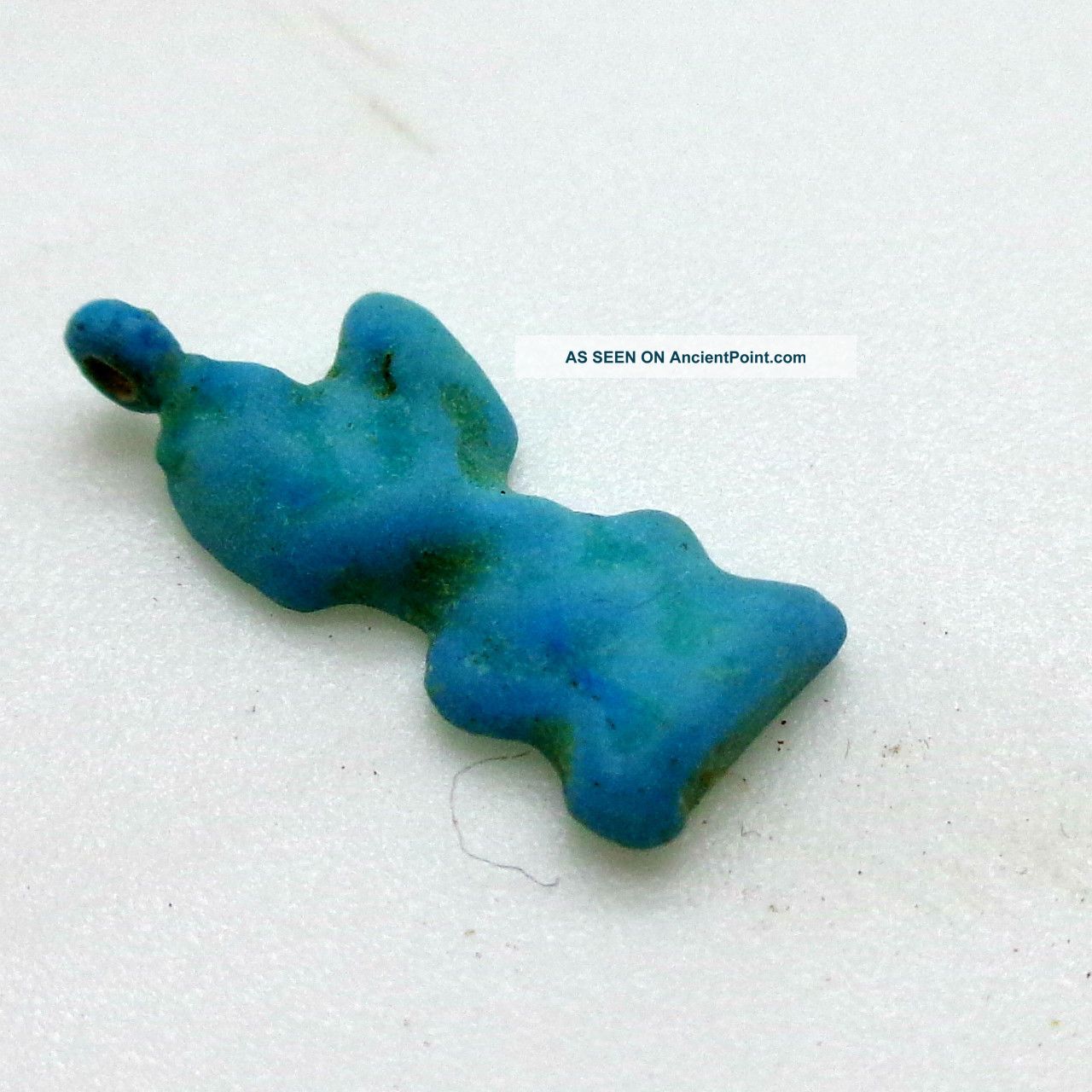 Egyptian Glazed Faience Composition Amarna Bes Amulet Circa 1353 - 1336 Bc Vf Egyptian photo