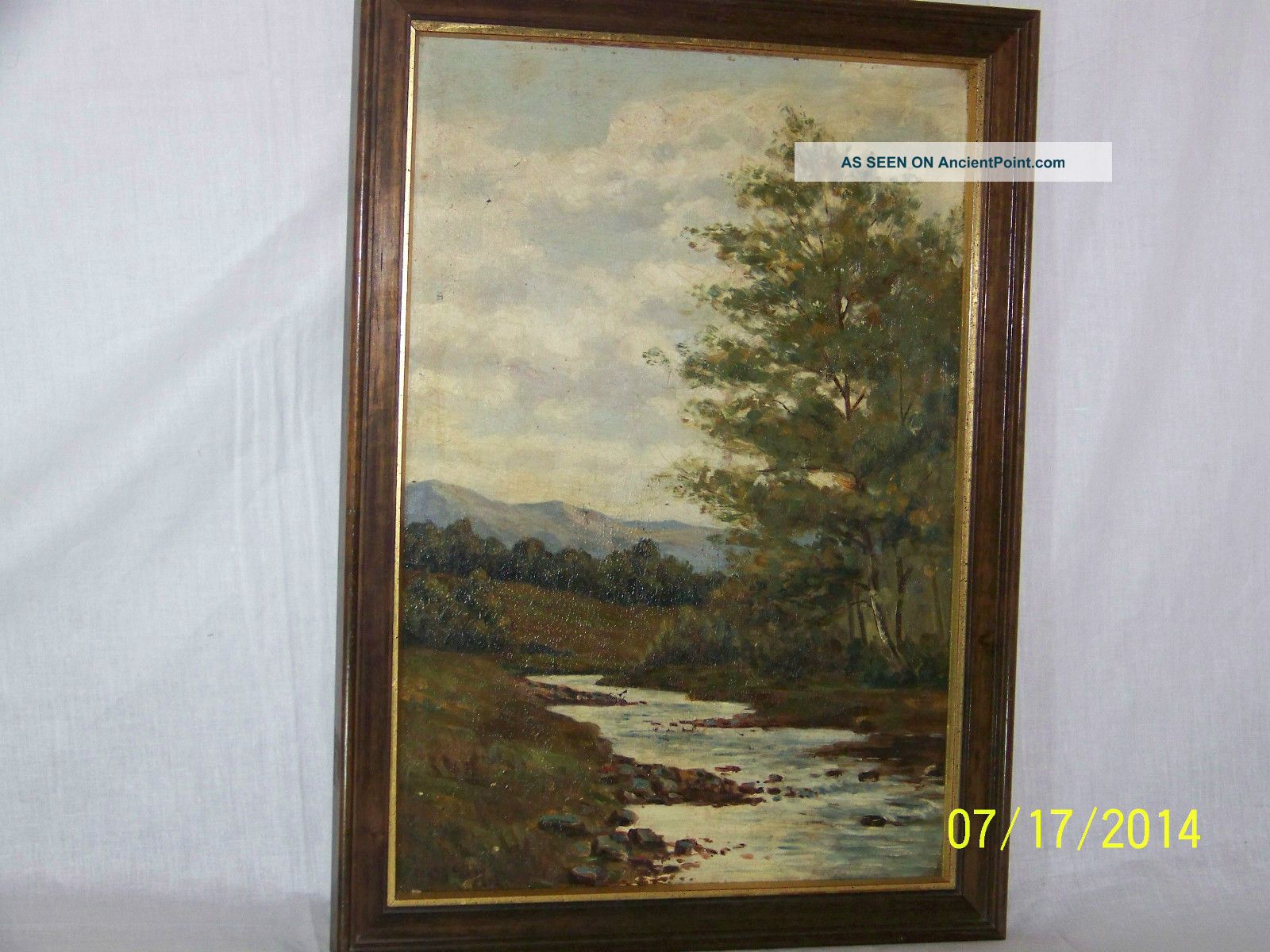 White Mountain - Hudson River School C1883 Oil On Panel River Landscape Other photo