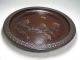 D672: Japanese Wooden Circular Tray With Fine Sculpture And Wood Taste Plates photo 1