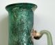 Ancient Roman Glass Six Sided Indented Narrow Necked Glass Jug,  First Half Of 1s Roman photo 2