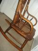 Antique Oak Rocking Chair (child Size) With Cane Seat Circa 1900 1900-1950 photo 4