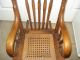 Antique Oak Rocking Chair (child Size) With Cane Seat Circa 1900 1900-1950 photo 6