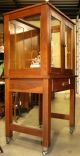 1800s Stevens Hering & Co Oak Display Showcase Charles City Ia Unusual Doors Display Cases photo 1