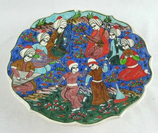 Kutahya Pottery Plate Mavi Deniz Islamic Turkish Ottoman photo
