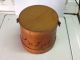 Small Antique Wood Sugar Bucket With Lid & Wood Handle. Primitives photo 1