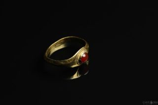 Phenomenal Ancient Roman Gold Ring,  C.  2nd Century A.  D. photo