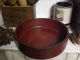 Primitive Colonial Red Wooden Dough Bowl Wood Bowl Primitives photo 1