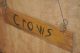 Primitive Handpainted Wooden Sign Crows Vintage Wood Slat Country Cabin Decor Primitives photo 4