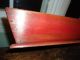 Antique Oak Dovetail Knife Tray - Hand Cut Nails Old Red Milk Paint Aafa Primitives photo 1