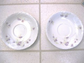 Antique Pair 2 Cup Saucer Plate Pat Royal Johnson Brothers England Semi Porcelan photo