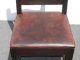 Gorgeous Set Four Vintage Rustic Spanish Revival Chairs Red Leather Carved Post-1950 photo 9