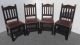 Gorgeous Set Four Vintage Rustic Spanish Revival Chairs Red Leather Carved Post-1950 photo 2