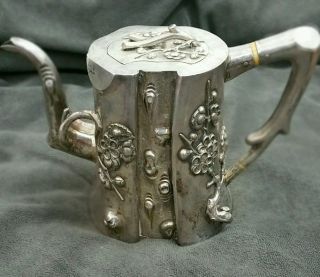 Fine Antique Chinese Export Solid Silver Tea Pot Luen Wo 676 Gram photo