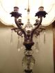 Antique Rare Chandelier Lamp 1 Of A Kind Crystals,  Marble Vintage Nr Chandeliers, Fixtures, Sconces photo 4
