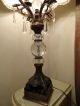 Antique Rare Chandelier Lamp 1 Of A Kind Crystals,  Marble Vintage Nr Chandeliers, Fixtures, Sconces photo 5