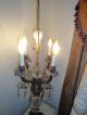 Antique Rare Chandelier Lamp 1 Of A Kind Crystals,  Marble Vintage Nr Chandeliers, Fixtures, Sconces photo 7