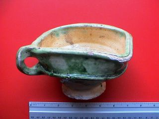Large Antique Dutch Glazed Pottery Tes/charcoal Vessel,  18th Century Ad. photo