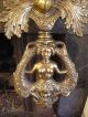 1905 Pair French Antique One Of A Kind Ornate Dragon,  Cherub,  Dauphin Andirons Fireplaces & Mantels photo 3