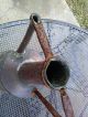 Antique Watering Tin Pitcher Copper Metal Pot Spout Hammered Moorish 1800 ' S Rare Garden photo 1