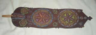 Antique 1800s Swedish Wooden Rockblad Linen Brides Gift Sweden photo