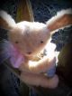 Folky Prim Olde Thyme Sweet Little Fuzzy Spring Bunny An Egg. . . .  Pfatt Primitives photo 1