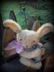 Folky Prim Olde Thyme Sweet Little Fuzzy Spring Bunny An Egg. . . .  Pfatt Primitives photo 2