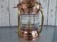 Brass & Copper Anchor Oil Lamp Nautical Maritime Ship Lantern Lamps & Lighting photo 1