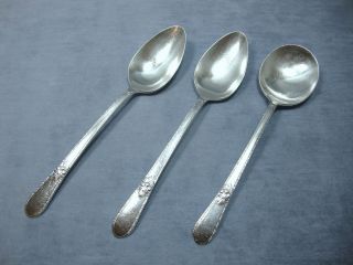 Rogers Bros International Silverplate Adoration Set 1 Gumbo 2 Place Soup Spoons photo