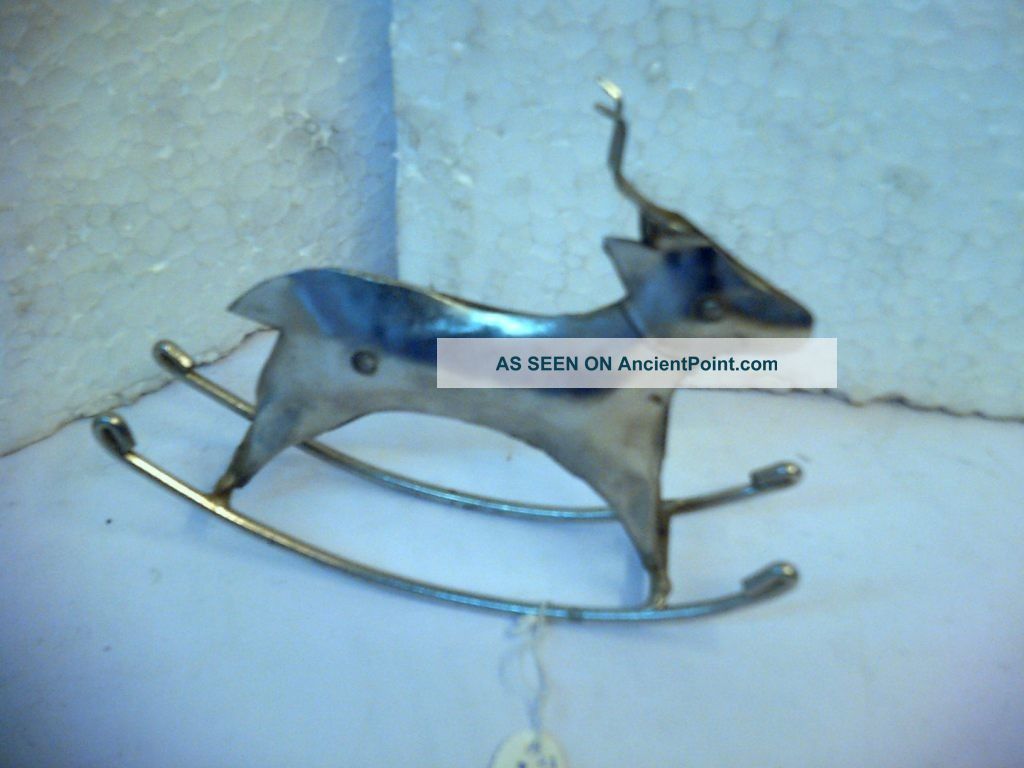 Ethnic Antique Decorative Traditional Iron Nickel Animal Deer Home Decor India Metalware photo