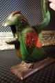 Rare Figural Parrot Bird Nut Cracker Tool Excellent Heavy Cast Iron As Doorstop Metalware photo 5