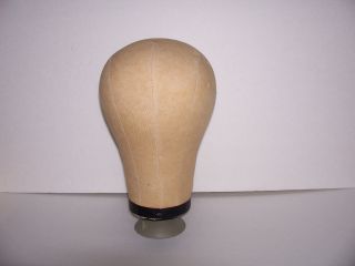 Vintage Millenery Mannequin Head Canvas Cloth Hat Stand Wig Form photo