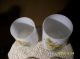 Apothecary Vanity Jars Footed White Frosted Glass With Yellow Daisy Flowers Bottles & Jars photo 3