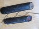 2 Antique Spectacle Eyeglass Cases Phil Seewald Jeweler & Optician Hudson Mich Optical photo 1