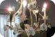 Vintage Shabby Italian Tole Cage Chandelier With Porcelain Roses Chandeliers, Fixtures, Sconces photo 5