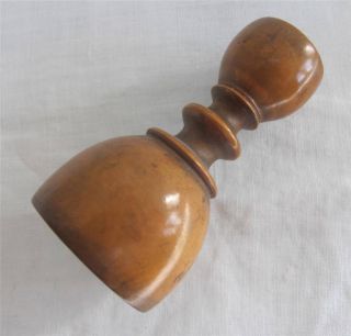Antique Victorian Carved Boxwood Medical Apothecary Chemist Double Measure C1850 photo