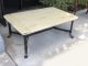 French Country White Coffee Table Wood & Solid Wrought Iron Shabby Cottage Chic Post-1950 photo 1